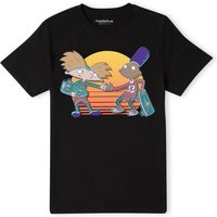 Nickelodeon Hey Arnold Buddies Unisex T-Shirt - Black - M von Nickelodeon