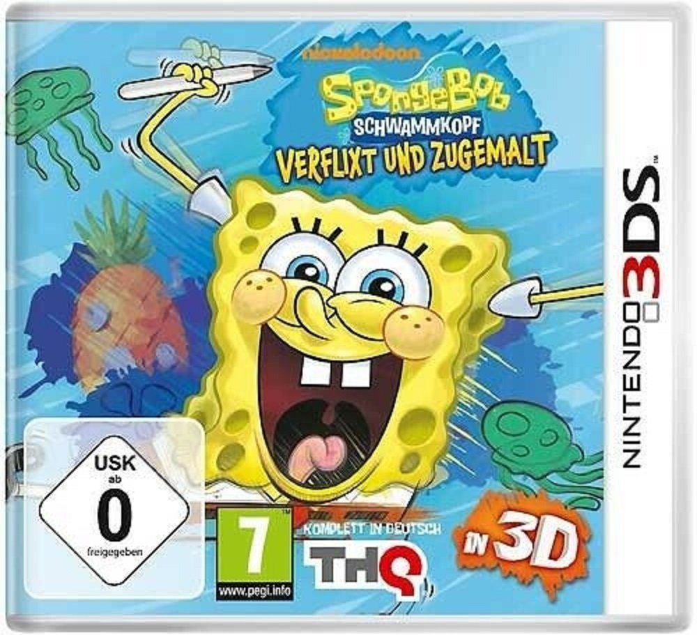 Nintendo 3DS Spongebob Schwammkopf Verflixt und zugemalt New Nintendo 3DS, Nintendo 2DS, EU Version- spiel auf deutsch spielbar von Nickelodeon