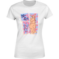 Ren & Stimpy No Sir I Don't Like It! Damen T-Shirt - Weiß - 3XL von Nickelodeon
