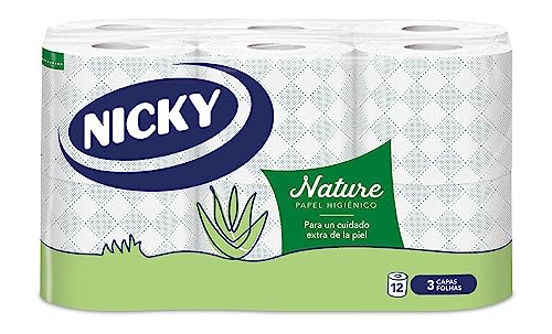Nicky Nature Toilettenpapier, 12 Rollen, 3-lagig von Nicky
