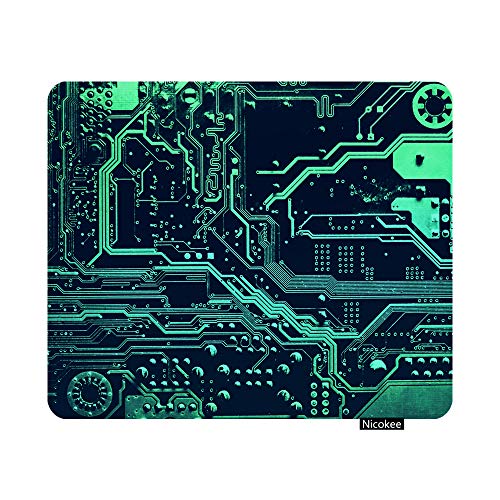 Nicokee Gaming-Mauspad Leiterplatte Elektronische Computer Hardware Technologie Motherboard Digital Chip Tech Wissenschaft Integriertes Anti-Rutsch-Mauspad aus Gummi für Computer von Nicokee