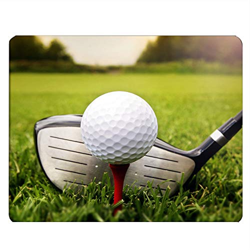 Nicokee Golf Gaming Mousepad Cool Golf Ball Green Lawn Mousepad Mauspad für Computer Schreibtisch Laptop Büro 24,6 x 20,9 cm Rutschfestes Gummi von Nicokee