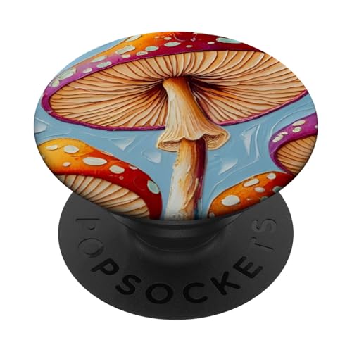 Aesthetic Mushroom Cottagecore Pilz Design Outdoor PopSockets Klebender PopGrip von Nicole Lynne Designs