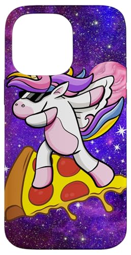 Einhorn surft auf Pizza in der Galaxie, Lustiges Einhorn, Hülle für iPhone 14 Pro Max von Nicole Lynne Designs