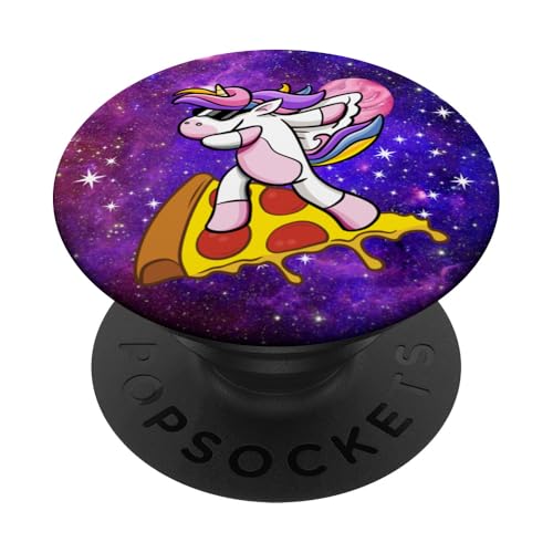 Einhorn surft auf Pizza in der Galaxie, Lustiges Einhorn, PopSockets Klebender PopGrip Einhorn surft auf Pizza in der Galaxie, Lustiges Einhorn, PopSockets Klebender PopGrip von Nicole Lynne Designs