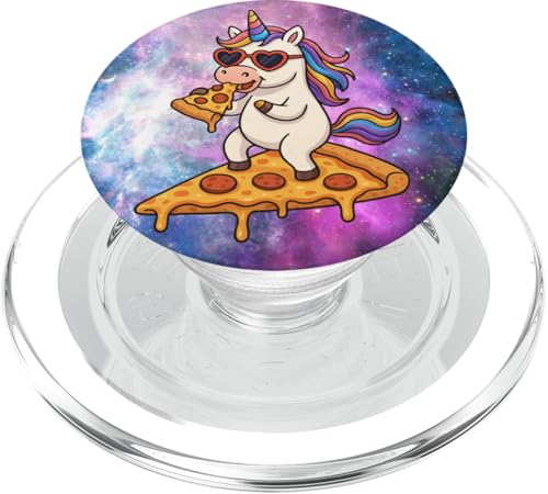 Einhorn surft auf Pizza in der Galaxie, Lustiges Einhorn, PopSockets PopGrip für MagSafe Einhorn surft auf Pizza in der Galaxie, Lustiges Einhorn, PopSockets PopGrip für MagSafe von Nicole Lynne Designs