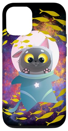 Galaxie-Design, lustige Katze, Saturn, Katze, lustiger Katzenliebhaber Hülle für iPhone 12/12 Pro Galaxie-Design, lustige Katze, Saturn, Katze, lustiger Katzenliebhaber Hülle für iPhone 12/12 Pro von Nicole Lynne Designs