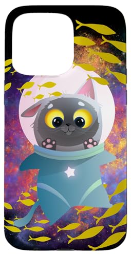Galaxie-Design, lustige Katze, Saturn, Katze, lustiger Katzenliebhaber Hülle für iPhone 15 Pro Max Galaxie-Design, lustige Katze, Saturn, Katze, lustiger Katzenliebhaber Hülle für iPhone 15 Pro Max von Nicole Lynne Designs