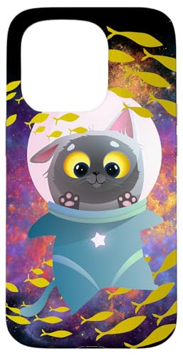Galaxie-Design, lustige Katze, Saturn, Katze, lustiger Katzenliebhaber Hülle für iPhone 15 Pro Galaxie-Design, lustige Katze, Saturn, Katze, lustiger Katzenliebhaber Hülle für iPhone 15 Pro von Nicole Lynne Designs
