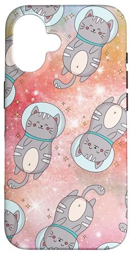 Galaxie-Design, lustige Katze, Saturn, Katze, lustiger Katzenliebhaber Hülle für iPhone 16 Galaxie-Design, lustige Katze, Saturn, Katze, lustiger Katzenliebhaber Hülle für iPhone 16 von Nicole Lynne Designs