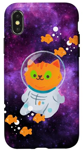 Galaxie-Design, lustige Katze, Saturn, Katze, lustiger Katzenliebhaber Hülle für iPhone X/XS Galaxie-Design, lustige Katze, Saturn, Katze, lustiger Katzenliebhaber Hülle für iPhone X/XS von Nicole Lynne Designs