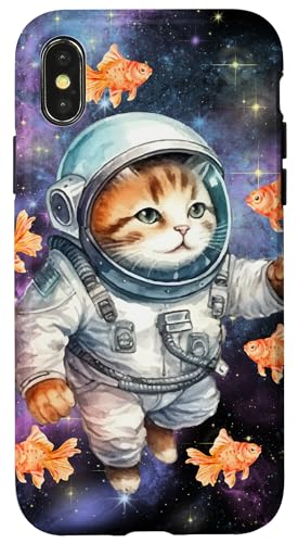 Galaxie-Design, lustige Katze, Saturn, Katze, lustiger Katzenliebhaber Hülle für iPhone X/XS Galaxie-Design, lustige Katze, Saturn, Katze, lustiger Katzenliebhaber Hülle für iPhone X/XS von Nicole Lynne Designs