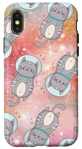 Galaxie-Design, lustige Katze, Saturn, Katze, lustiger Katzenliebhaber Hülle für iPhone X/XS Galaxie-Design, lustige Katze, Saturn, Katze, lustiger Katzenliebhaber Hülle für iPhone X/XS von Nicole Lynne Designs