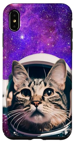 Galaxie-Design, lustige Katze, Saturn, Katze, lustiger Katzenliebhaber Hülle für iPhone XS Max von Nicole Lynne Designs
