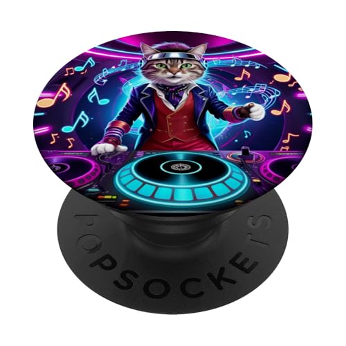 Galaxie-Design, lustige Katze, Saturn, Katze, lustiger Katzenliebhaber PopSockets Klebender PopGrip Galaxie-Design, lustige Katze, Saturn, Katze, lustiger Katzenliebhaber PopSockets Klebender PopGrip von Nicole Lynne Designs