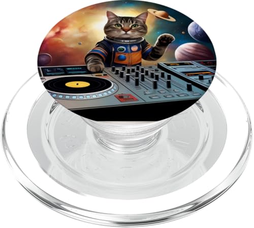 Galaxie-Design, lustige Katze, Saturn, Katze, lustiger Katzenliebhaber PopSockets PopGrip für MagSafe Galaxie-Design, lustige Katze, Saturn, Katze, lustiger Katzenliebhaber PopSockets PopGrip für MagSafe von Nicole Lynne Designs