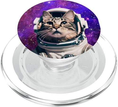 Galaxie-Design, lustige Katze, Saturn, Katze, lustiger Katzenliebhaber PopSockets PopGrip für MagSafe Galaxie-Design, lustige Katze, Saturn, Katze, lustiger Katzenliebhaber PopSockets PopGrip für MagSafe von Nicole Lynne Designs
