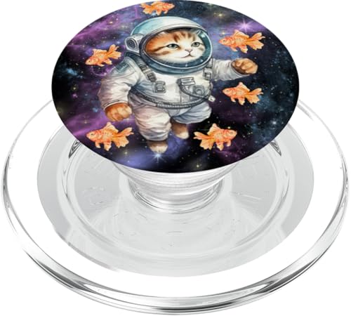 Galaxie-Design, lustige Katze, Saturn, Katze, lustiger Katzenliebhaber PopSockets PopGrip für MagSafe Galaxie-Design, lustige Katze, Saturn, Katze, lustiger Katzenliebhaber PopSockets PopGrip für MagSafe von Nicole Lynne Designs
