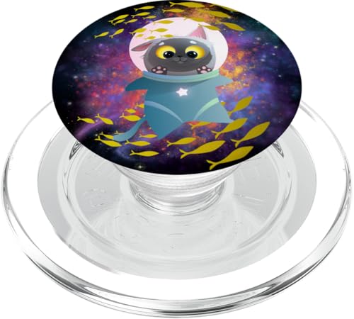 Galaxie-Design, lustige Katze, Saturn, Katze, lustiger Katzenliebhaber PopSockets PopGrip für MagSafe Galaxie-Design, lustige Katze, Saturn, Katze, lustiger Katzenliebhaber PopSockets PopGrip für MagSafe von Nicole Lynne Designs