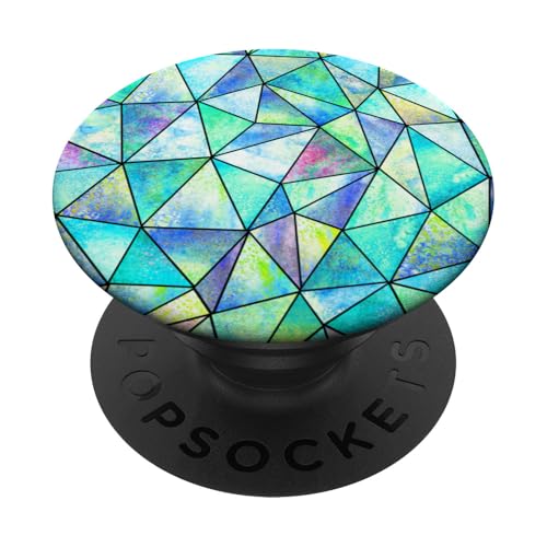 Muster, Mode-Accessoires, blaugrün, elegant, künstlerisches Design PopSockets Klebender PopGrip von Nicole Lynne Designs