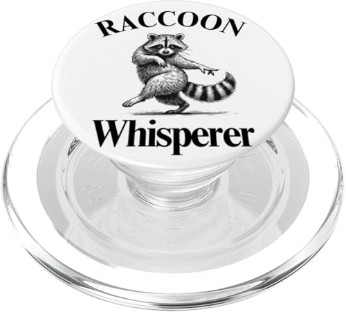 Waschbärflüsterer, süßer Waschbär, tanzender Waschbär, lustige Kunst PopSockets PopGrip für MagSafe Waschbärflüsterer, süßer Waschbär, tanzender Waschbär, lustige Kunst PopSockets PopGrip für MagSafe von Nicole Lynne Designs