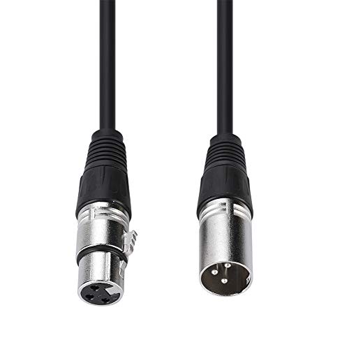 Nicoone 10Pcs 1. 5M XLR Audio Mikrofon Kabel Männlich zu Weiblich Mikrofon Kabel OD6. 0Mm Schwarz für Verbindung von Audio Ausrüstung Mischer Kopfhörer Verstärker Bühne Lichter von Nicoone