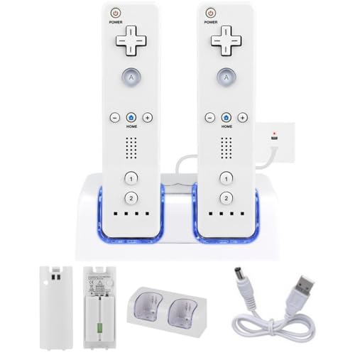 Nicoone 2 in 1 Controller-Ladegerät Tragbares,Remote Ladegerät für 2 Wii Controller,Ladestation für WII Fernbedienung für Wii Remote Docking Station für Wii Nicoone 2 in 1 Controller-Ladegerät Tragbares,Remote Ladegerät für 2 Wii Controller,Ladestation für WII Fernbedienung für Wii Remote Docking Station für Wii von Nicoone