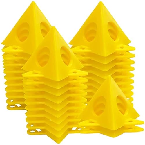 Nicoone 32 Stück Maler Malständer,Mini Maler Pyramiden Ständer,Pyramidenständer Kegel-Farbständer für Leinwand und Möbel (Gelb) von Nicoone