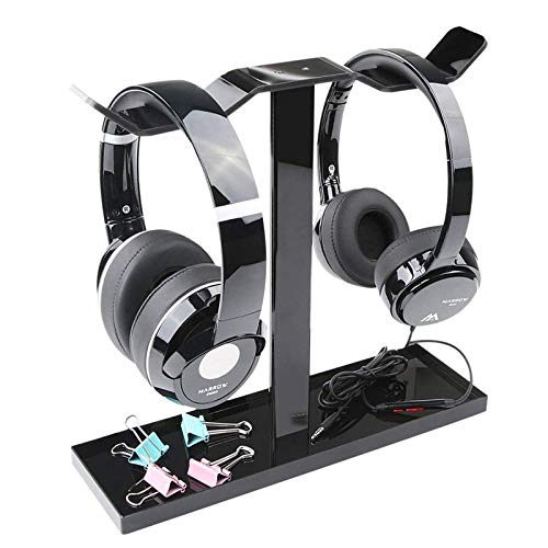 Nicoone Dual Kopfhörer Stehen Kopfhörer Headset Kleiderbügel Halter mit Schwere Basis Gaming Headsets Halter Aufhänger für Lagerung Und Tragen von Nicoone