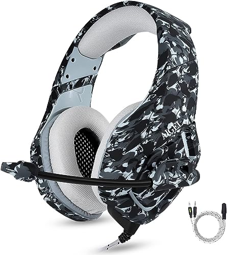 Nicoone Kabelgebundenes Gaming-Headset, Gaming-Headset mit Mikrofon, kabelgebundener Kopfhörer, unterstützt Mikrofon, Lautstärkeregler für PC und Laptop von Nicoone