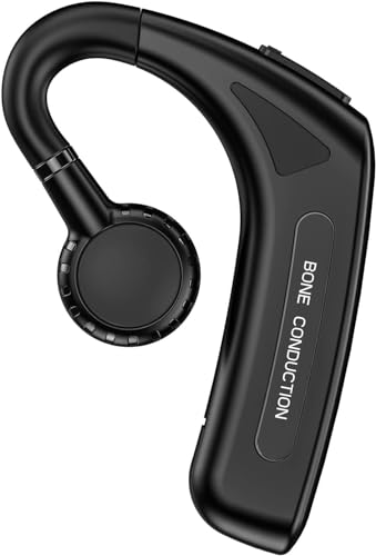 Nicoone Knochenleitungs-Kopfhörer mit Mikrofon, kabellos, Bluetooth 5. 0 Ohrhaken, offener Ohr, Sport-Kopfhörer für Workout, Laufen, Fitnessstudio, Wandern von Nicoone