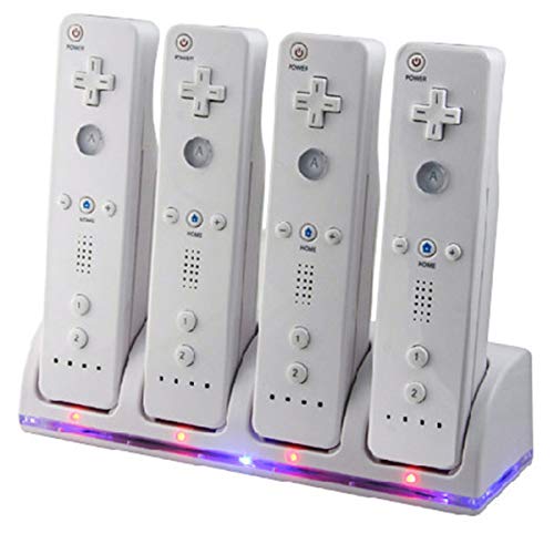 Nicoone Ladestation für Wii Controller, 4 in 1 Controller Ladestation mit 4 Stück 2800 mAh Wiederaufladbaren Batterien für Wii/Wii U-Spielfernbedienung Nicoone Ladestation für Wii Controller, 4 in 1 Controller Ladestation mit 4 Stück 2800 mAh Wiederaufladbaren Batterien für Wii/Wii U-Spielfernbedienung von Nicoone