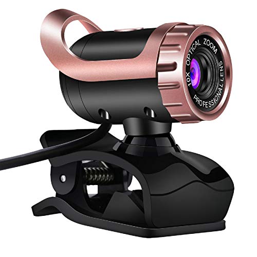 Nicoone USB- Kamera mit Mikrofon Einstellbare 480P- Clip- On- Webcam- Webcam- Kamera mit Mikrofon für Computer- Laptop- Desktop- PC Golden von Nicoone