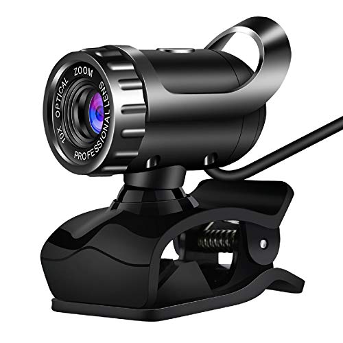 Nicoone USB- Kamera mit Mikrofon Einstellbare 480P- Webcam- Clip- On- Webcam- Kamera mit Mikrofon für Computer- Laptop- Desktop- PC Schwarz von Nicoone