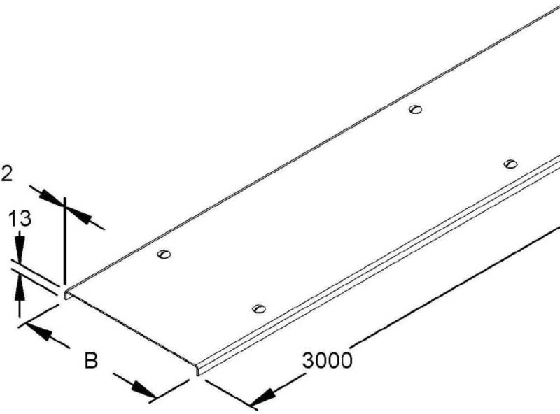 3 Mtr. Niedax Kabelrinnendeckel RDVS 250 von Niedax