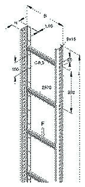 Niedax STL 60.403/3 Steigetrasse, 60mm Holmhöhe von Niedax