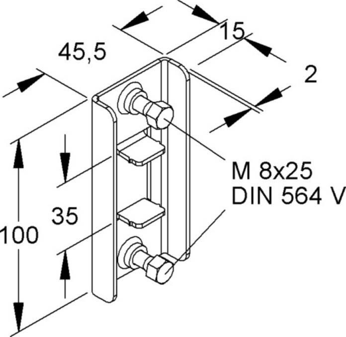 Niedax Trägerzwischenklemme TZK 86-96 S (1Paar) von Niedax