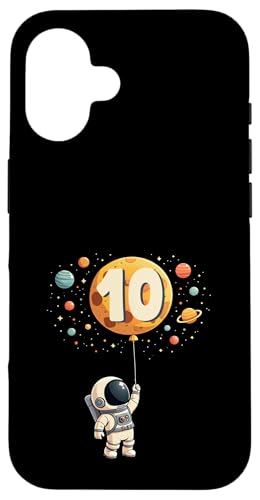 10. Geburtstag Kleiner Astronaut Weltraum Party 10 Jahre Alt Hülle für iPhone 16 von Niedliche Astronauten Weltraum Geburtstags Designs