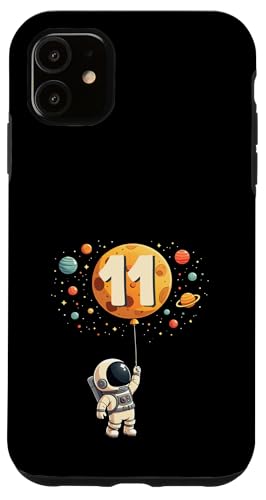 11. Geburtstag Kleiner Astronaut Weltraum Party 11 Jahre Alt Hülle für iPhone 11 von Niedliche Astronauten Weltraum Geburtstags Designs
