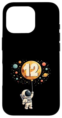 12. Geburtstag Kleiner Astronaut Weltraum Party 12 Jahre Alt Hülle für iPhone 16 Pro von Niedliche Astronauten Weltraum Geburtstags Designs