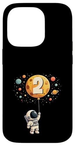 2. Geburtstag Kleiner Astronaut Weltraum Party 2 Jahre Alt Hülle für iPhone 14 Pro von Niedliche Astronauten Weltraum Geburtstags Designs