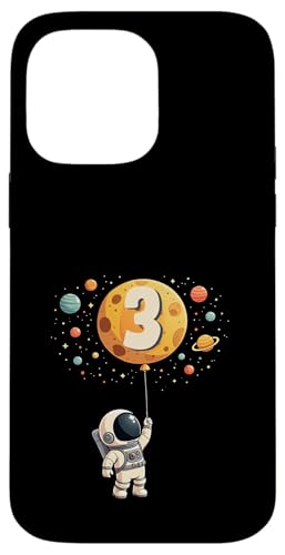 3. Geburtstag Kleiner Astronaut Weltraum Party 3 Jahre Alt Hülle für iPhone 14 Pro Max von Niedliche Astronauten Weltraum Geburtstags Designs