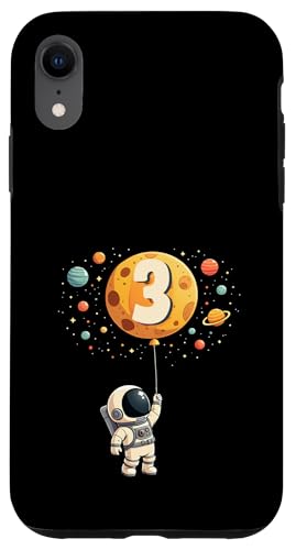 3. Geburtstag Kleiner Astronaut Weltraum Party 3 Jahre Alt Hülle für iPhone XR von Niedliche Astronauten Weltraum Geburtstags Designs