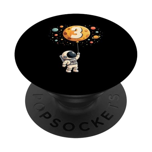 3. Geburtstag Kleiner Astronaut Weltraum Party 3 Jahre Alt PopSockets Klebender PopGrip 3. Geburtstag Kleiner Astronaut Weltraum Party 3 Jahre Alt PopSockets Klebender PopGrip von Niedliche Astronauten Weltraum Geburtstags Designs
