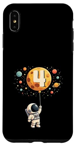 4. Geburtstag Kleiner Astronaut Weltraum Party 4 Jahre Alt Hülle für iPhone XS Max von Niedliche Astronauten Weltraum Geburtstags Designs
