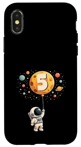 5. Geburtstag Kleiner Astronaut Weltraum Party 5 Jahre Alt Hülle für iPhone X/XS von Niedliche Astronauten Weltraum Geburtstags Designs