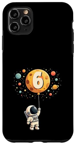 6. Geburtstag Kleiner Astronaut Weltraum Party 6 Jahre Alt Hülle für iPhone 11 Pro Max von Niedliche Astronauten Weltraum Geburtstags Designs