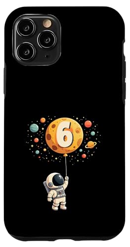 6. Geburtstag Kleiner Astronaut Weltraum Party 6 Jahre Alt Hülle für iPhone 11 Pro von Niedliche Astronauten Weltraum Geburtstags Designs