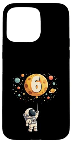 6. Geburtstag Kleiner Astronaut Weltraum Party 6 Jahre Alt Hülle für iPhone 15 Pro Max von Niedliche Astronauten Weltraum Geburtstags Designs