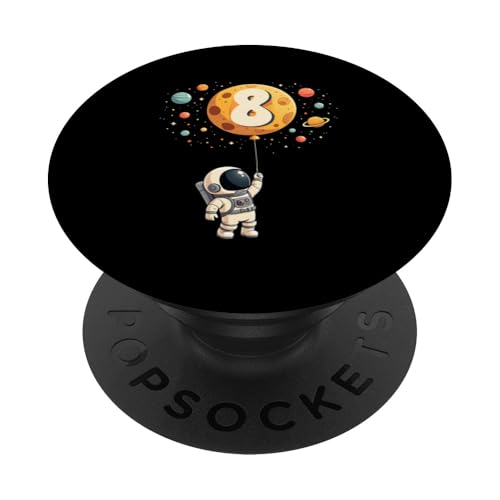 8. Geburtstag Kleiner Astronaut Weltraum Party 8 Jahre Alt PopSockets Klebender PopGrip 8. Geburtstag Kleiner Astronaut Weltraum Party 8 Jahre Alt PopSockets Klebender PopGrip von Niedliche Astronauten Weltraum Geburtstags Designs